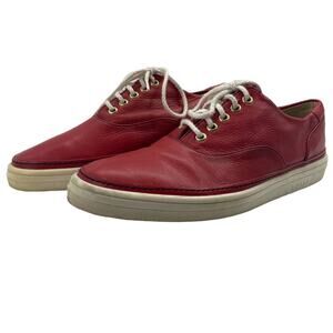 Bally Red Top Sider Sneaker grained and smooth leather  7 M